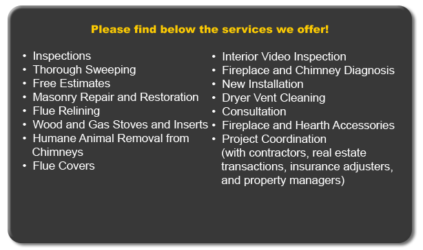 Services offered list pic